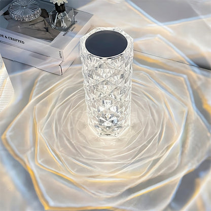 Rose Diamond Crystal Table Lamp