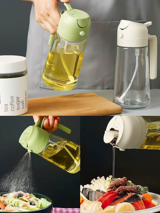 ⭐🥘 Smart Oil Dispenser & Spray Bottle - 500 ML 🔥